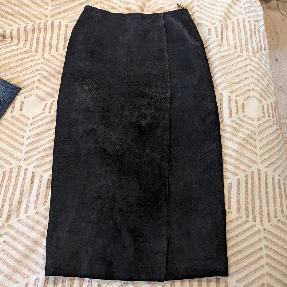 VTG Brandon Thomas - Suede Leather Skirt